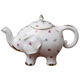 Happy Elephant Floral Teapot