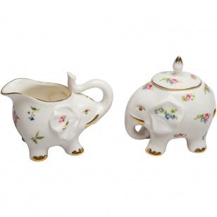 Happy Elephant Floral Cream Sugar