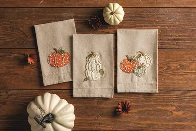 Pumpkin French Knot Towel  MP