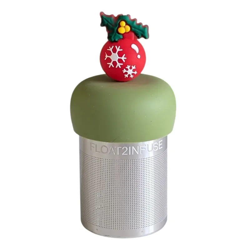 Red Christmas Ornament Floating Tea Infuser