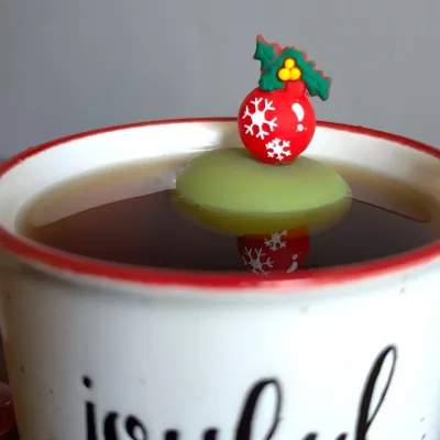Red Christmas Ornament Floating Tea Infuser