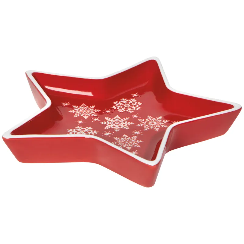 Star Shaped Dish-Winterberry