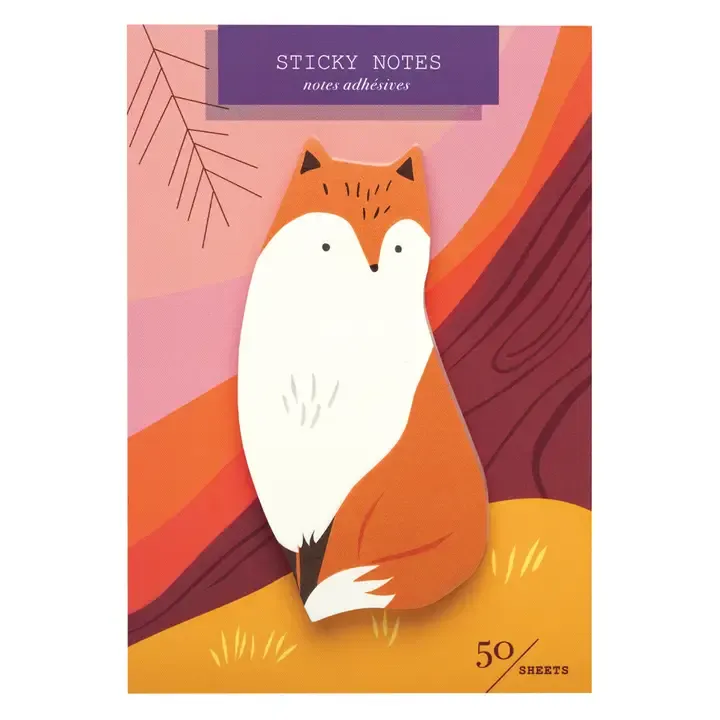 Fox Die Cut Sticky Notes GOAW