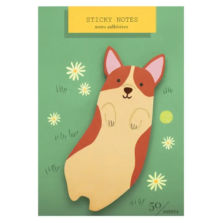Corgi  Die Cut Sticky Notes GOAW
