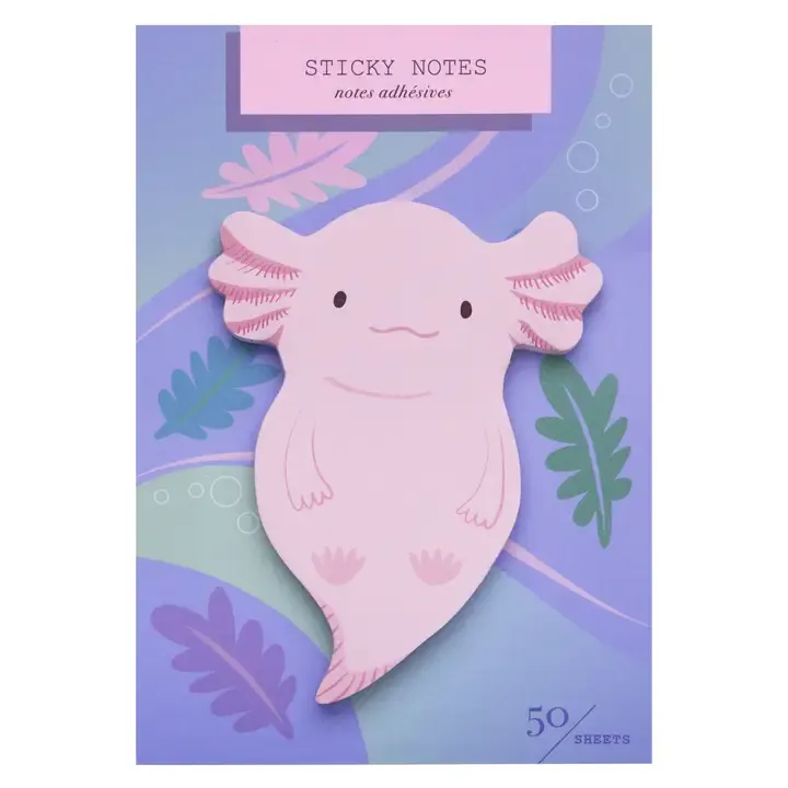 Axolotl Die Cut Sticky Notes GOAW