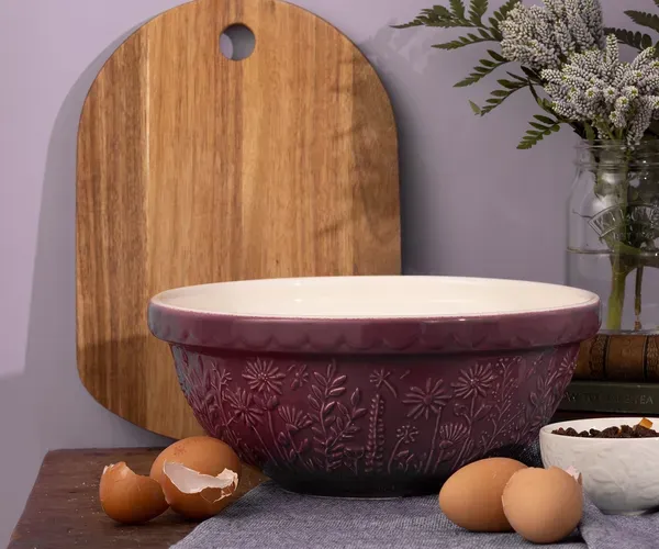 Mason Cash Meadow Mixing Bowl, 10" - Magenta
