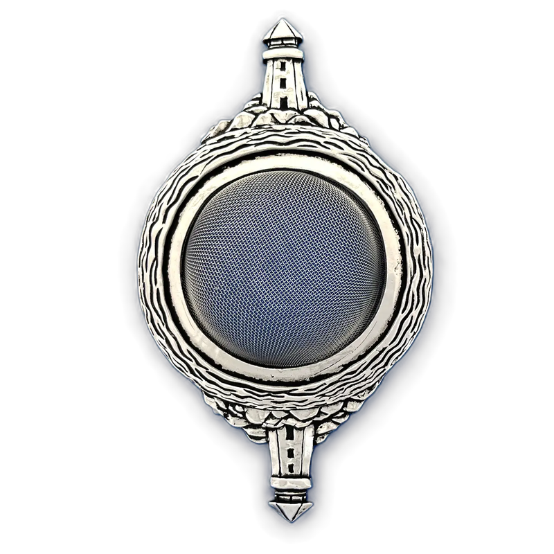 Pewter Tea Strainer - Lighthouse