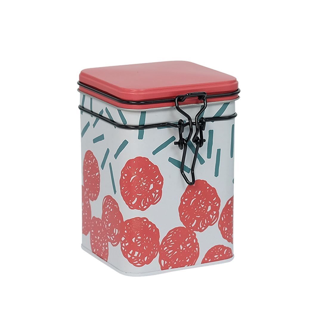 Potato Print Tins - Salmon