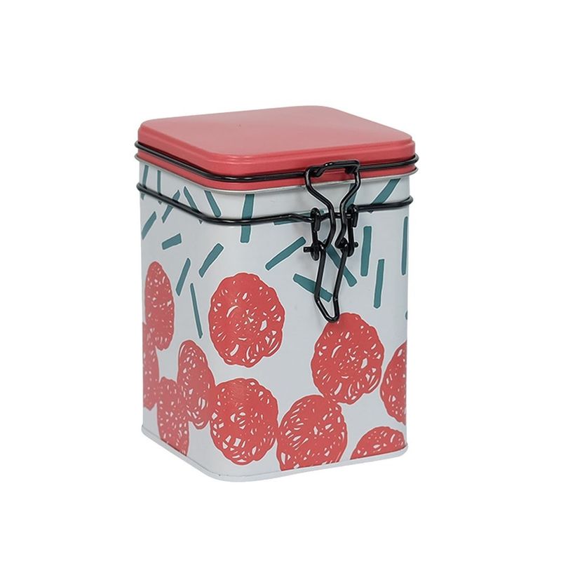 Potato Print Tins - Salmon