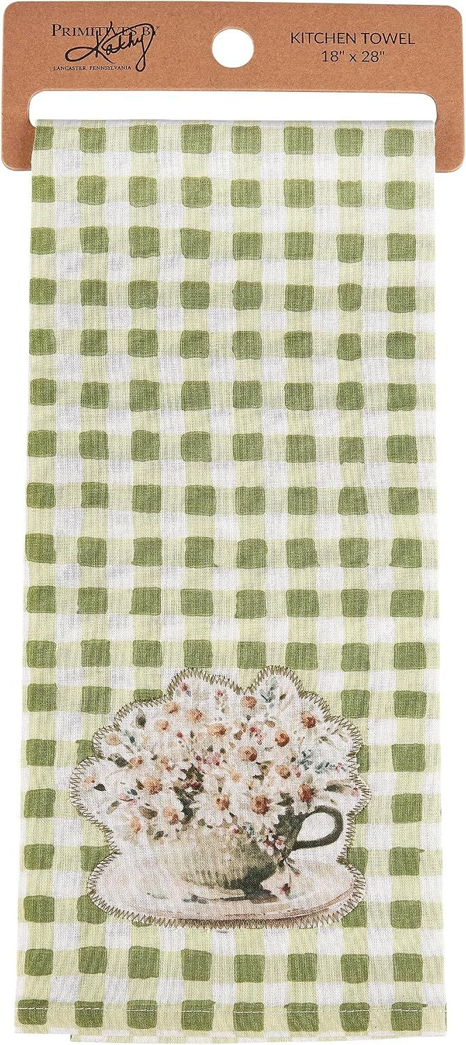 Teacup (stitched) tea towel