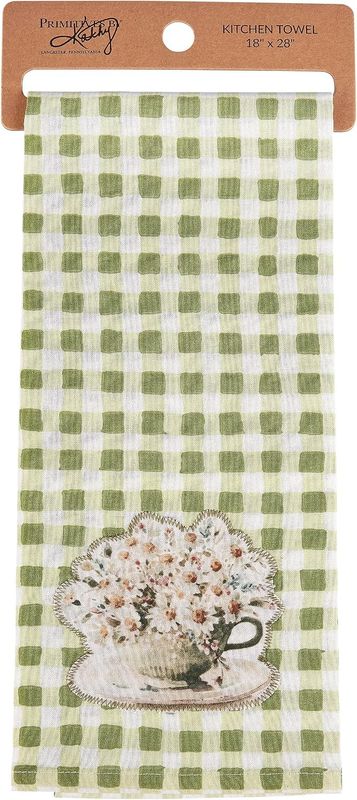 Teacup (stitched) tea towel