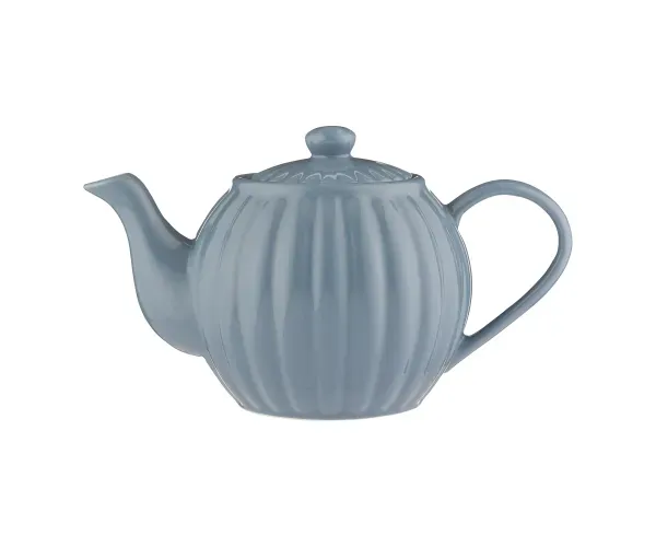 P&amp;K Fluted Teapot Bluebell