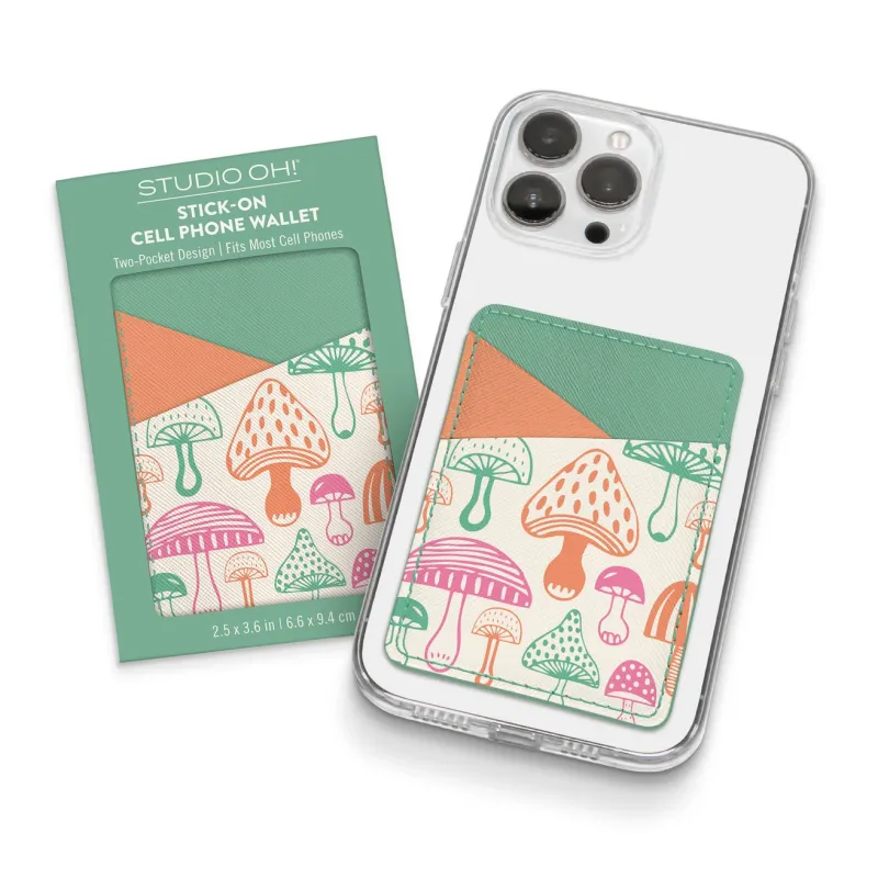 Cell Phone Wallet Wild Realm Mushrooms