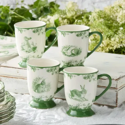 Green Bunny Pedestal Mug