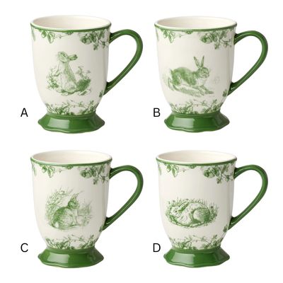 Green Bunny Pedestal Mug