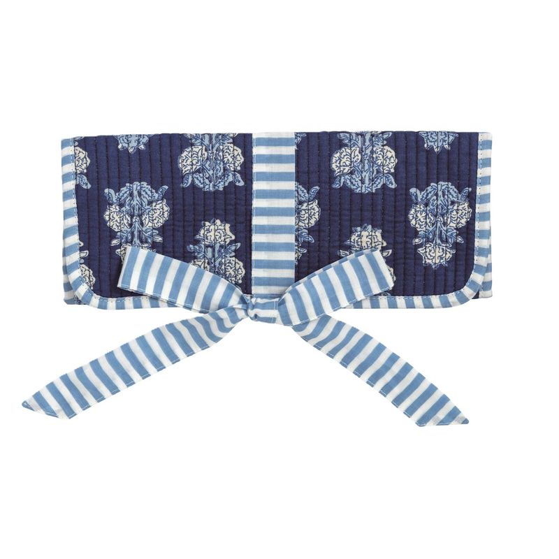 Navy Block Jewelry Roll