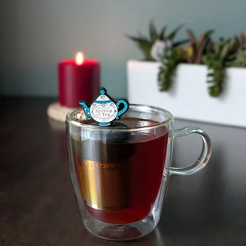Spill the Tea Floating Tea Infuser Blue Base