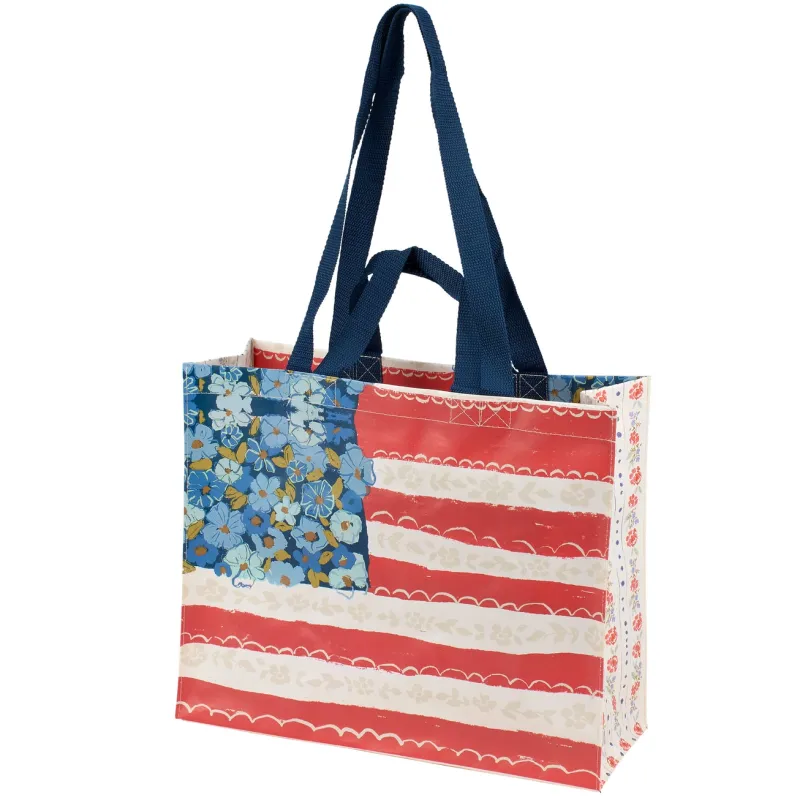Floral Flag Carryall Tote