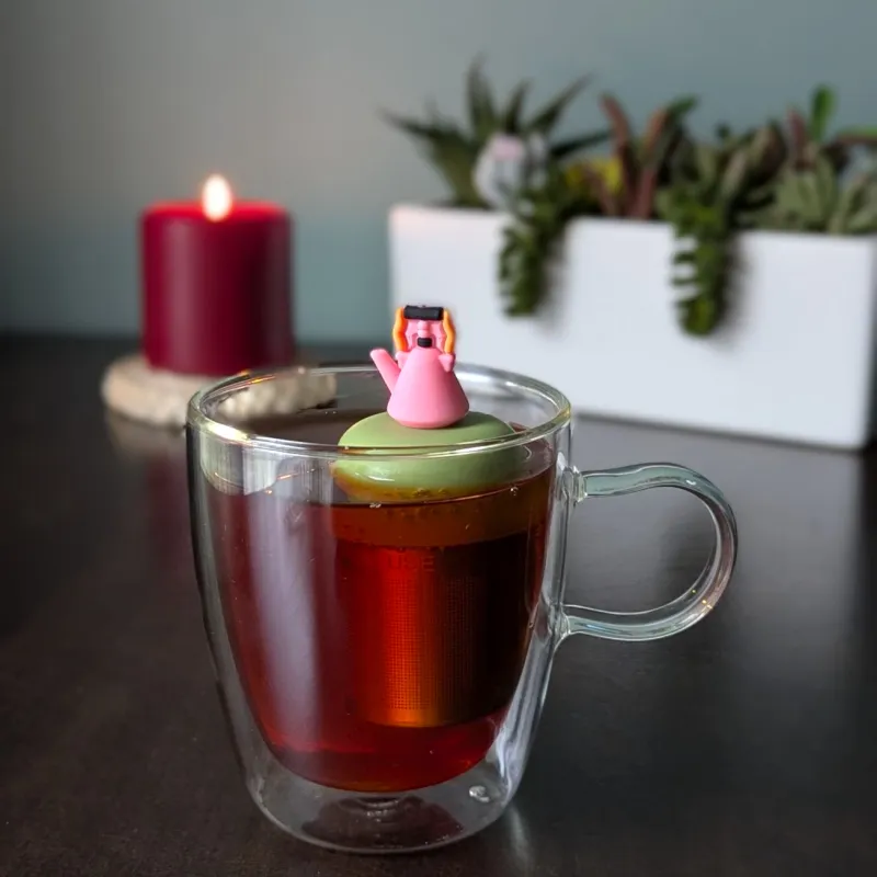 Pink Tea Kettle Floating Infuser