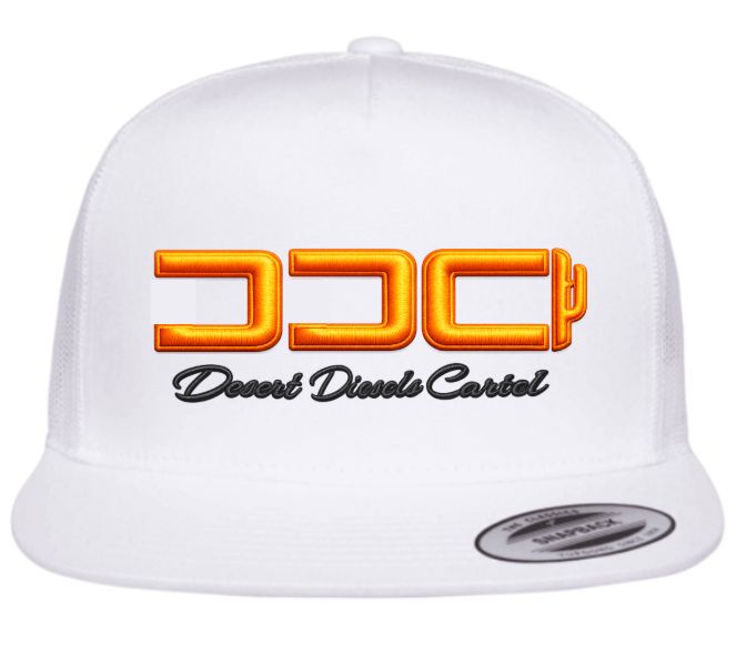 Bold Series Hat - White &amp; Neon Orange