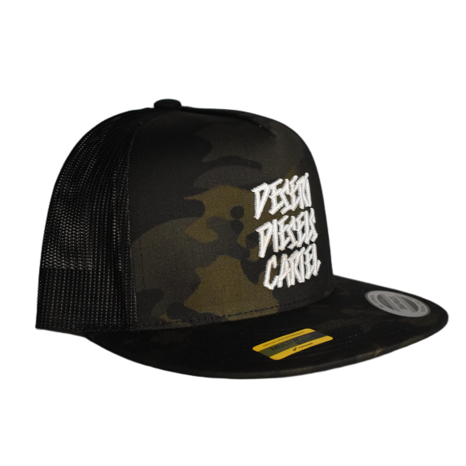 SS - Black Camo Flat Bill