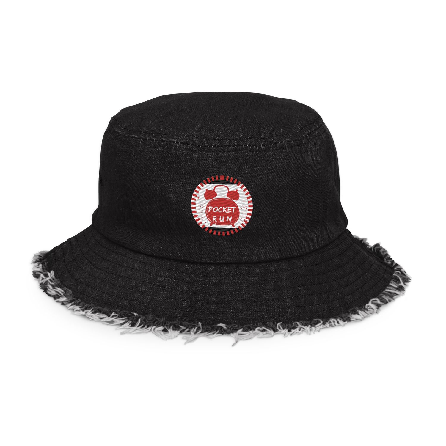 POCKET RUN( DISTRESSED BUCKET HAT)