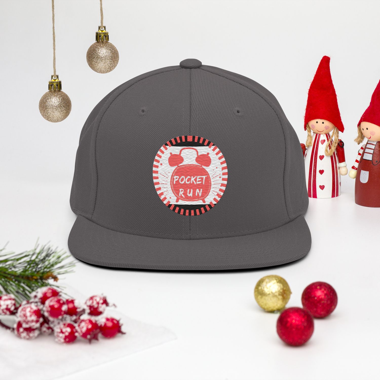 ( TRADE 7 ) 📊POCKET RUN ⭐🌡️🏷️💯DRIP MODE( SNAP BACK CAP) w/ dark grey color OPTION 7