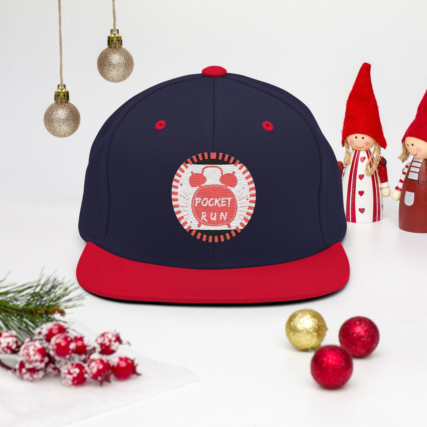 ( TRADE 7 ) 📊POCKET RUN ⭐🌡️🏷️💯DRIP MODE(  SNAP BACK CAP) w/ navy &amp; red  blue OPTION 12