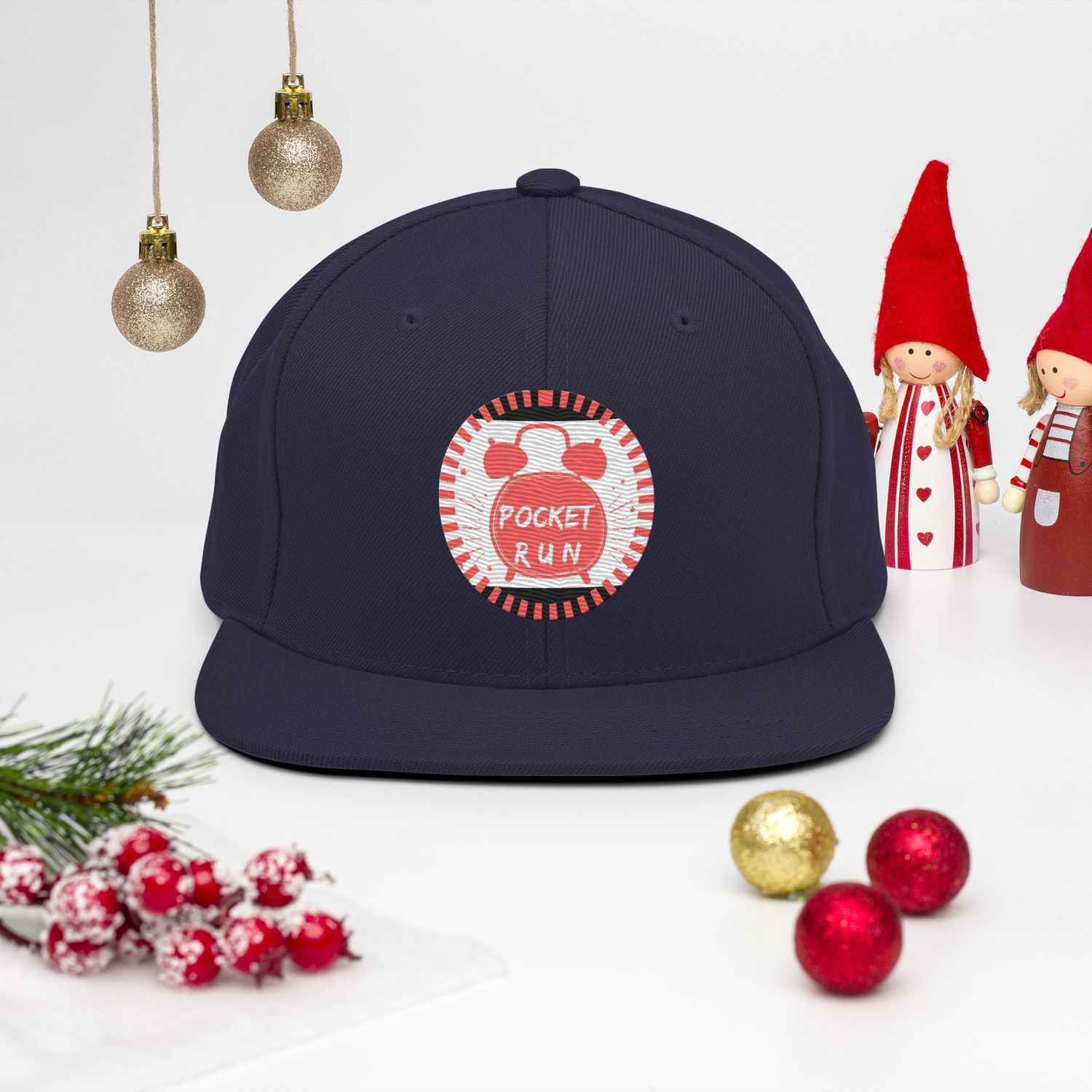 ( TRADE 7 ) 📊POCKET RUN ⭐🌡️🏷️💯DRIP MODE(  SNAP BACK CAP) w/ navy blue OPTION 13