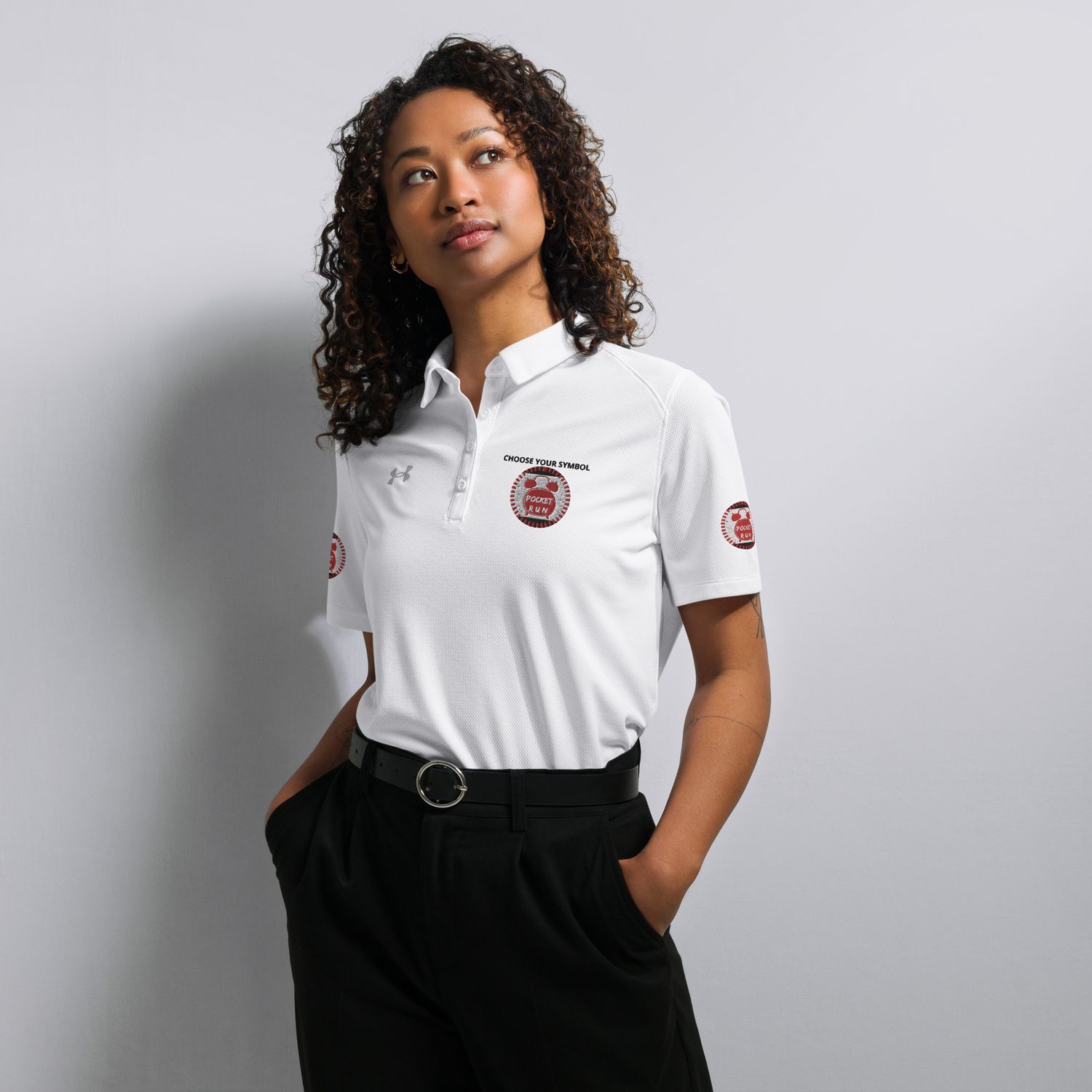 POCKET RUN( UNDER ARMOR POLO FOR GIRLS)