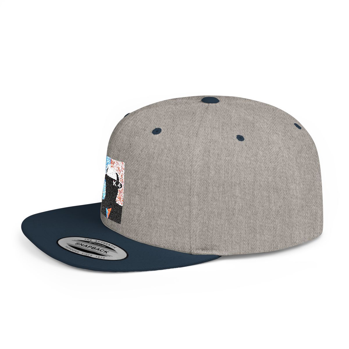 ( TRADE  6 ) NBAK4 activewear - LOGO SNAP BACK ADJUSTABLE CAP w/ heather grey &amp; navy OPTION 6