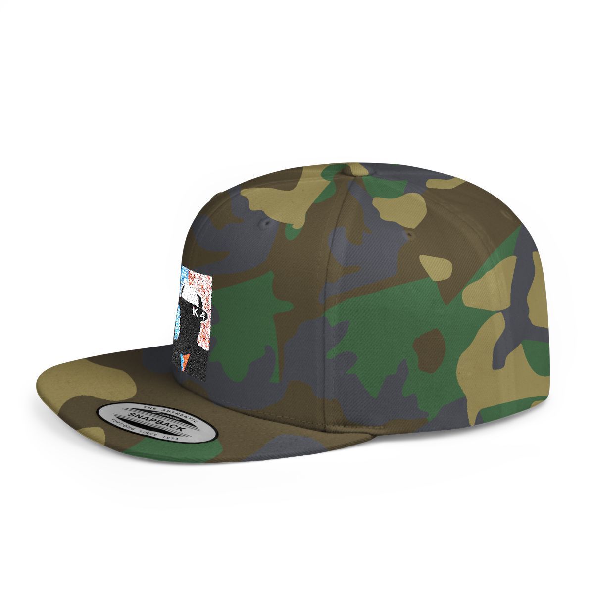 ( TRADE  6 ) NBAK4 activewear - LOGO SNAP BACK ADJUSTABLE CAP w/ camo green OPTION 6