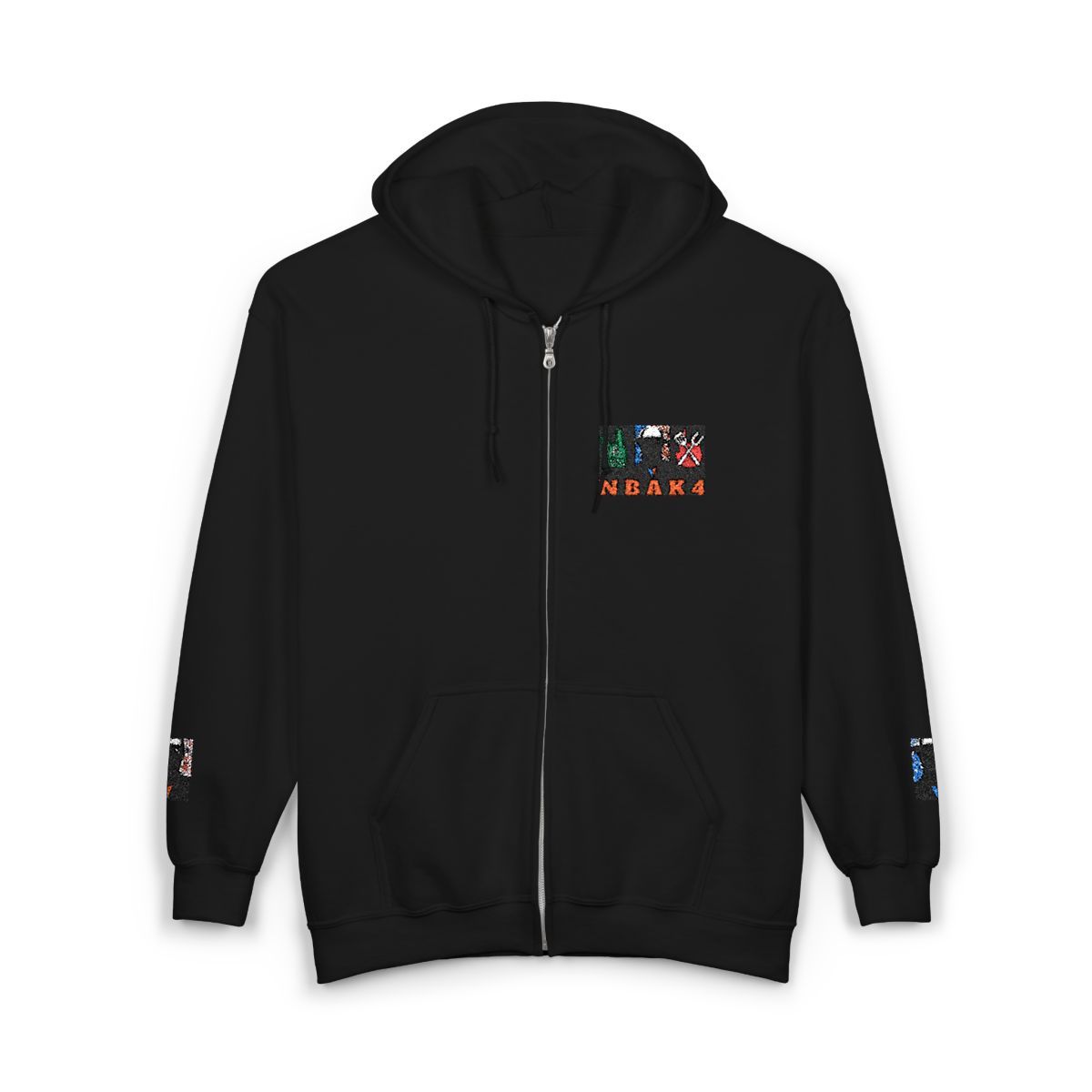 ( TRADE 2 ) NBAK4 activewear - ZIPPED HOODIES  w/ BLACK colors OPTIONS 2