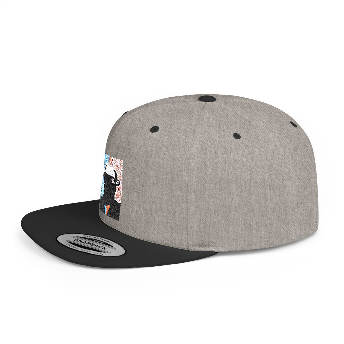 ( TRADE  6 ) NBAK4 activewear - LOGO SNAP BACK ADJUSTABLE CAP w/ heather grey &amp; black OPTION 6