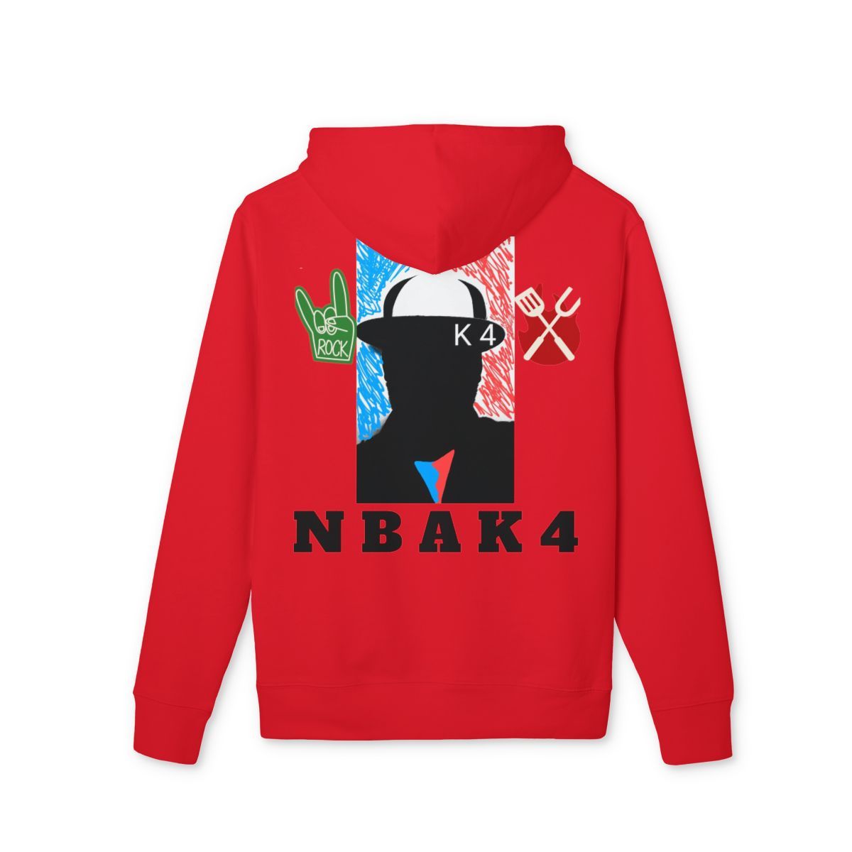 NBAK4 activewear MENS red - KANGKOL HOODIES  w/ 1 color