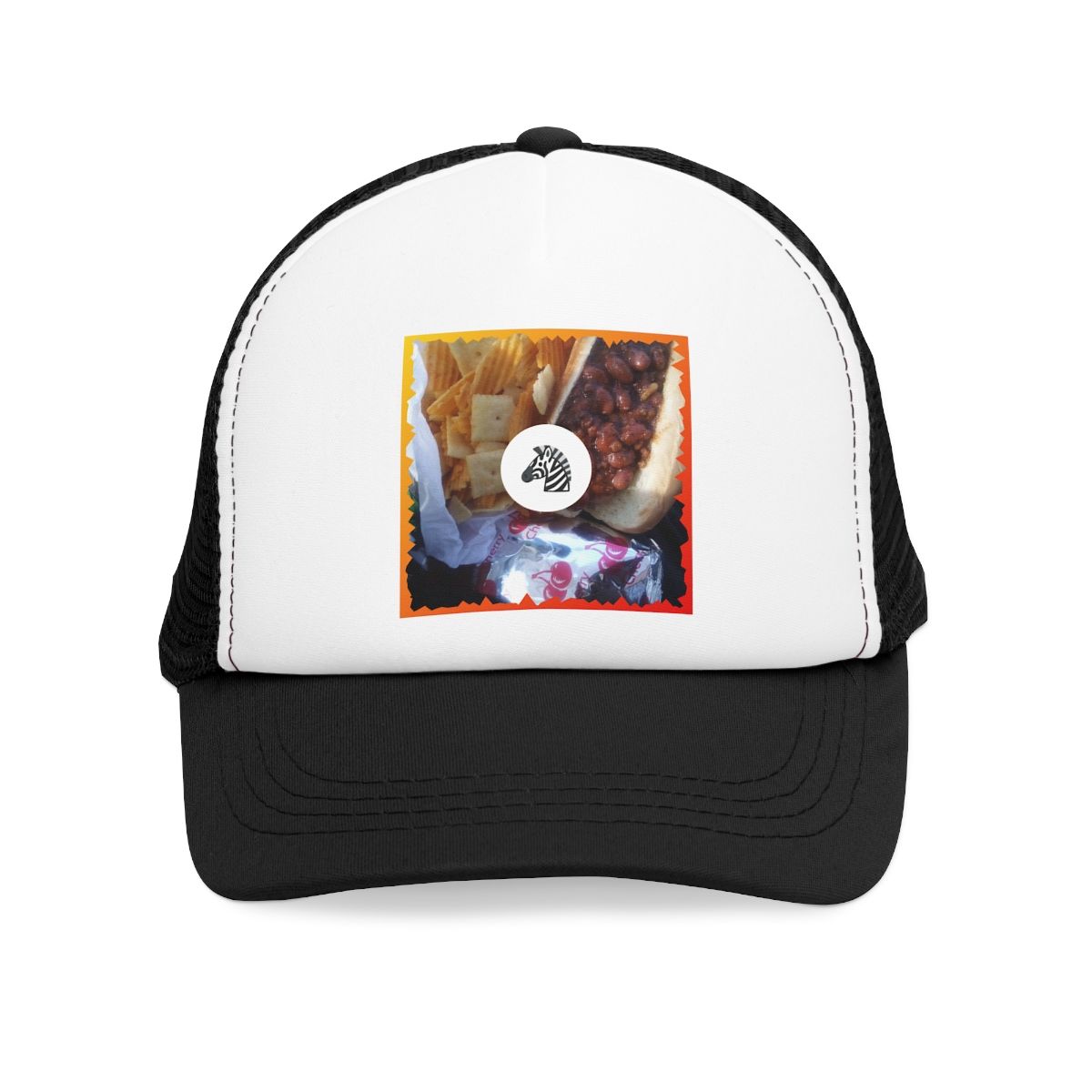 ( TRADE 3 ) Food To Go White Cap activewear w/1 color black OPTION 3