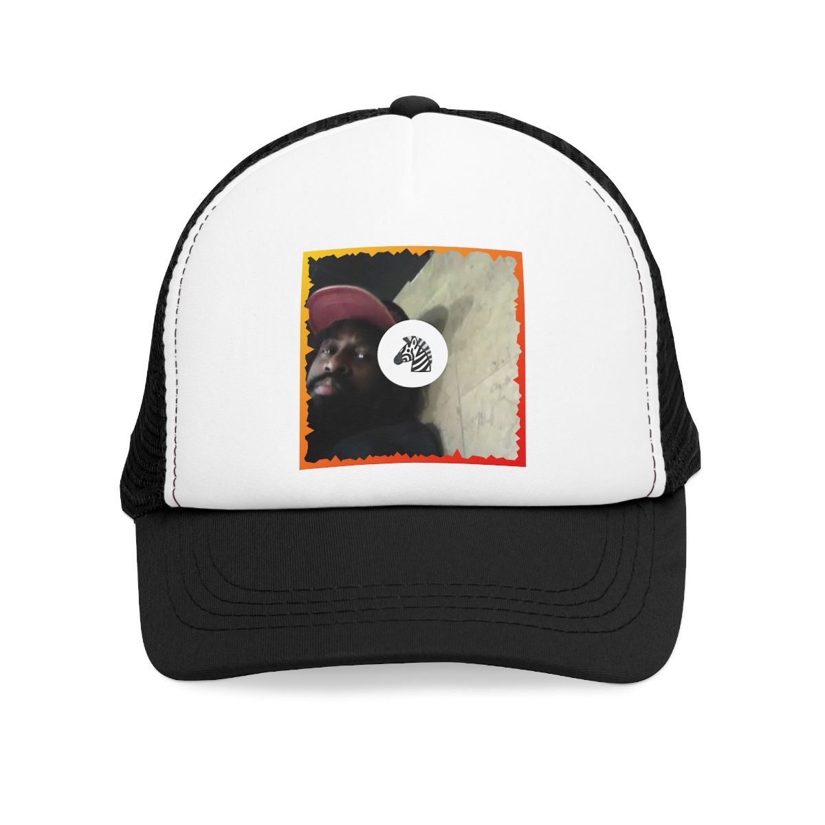 ( TRADE 3 ) Fall back White Hat activewear w/1 color black OPTION 3