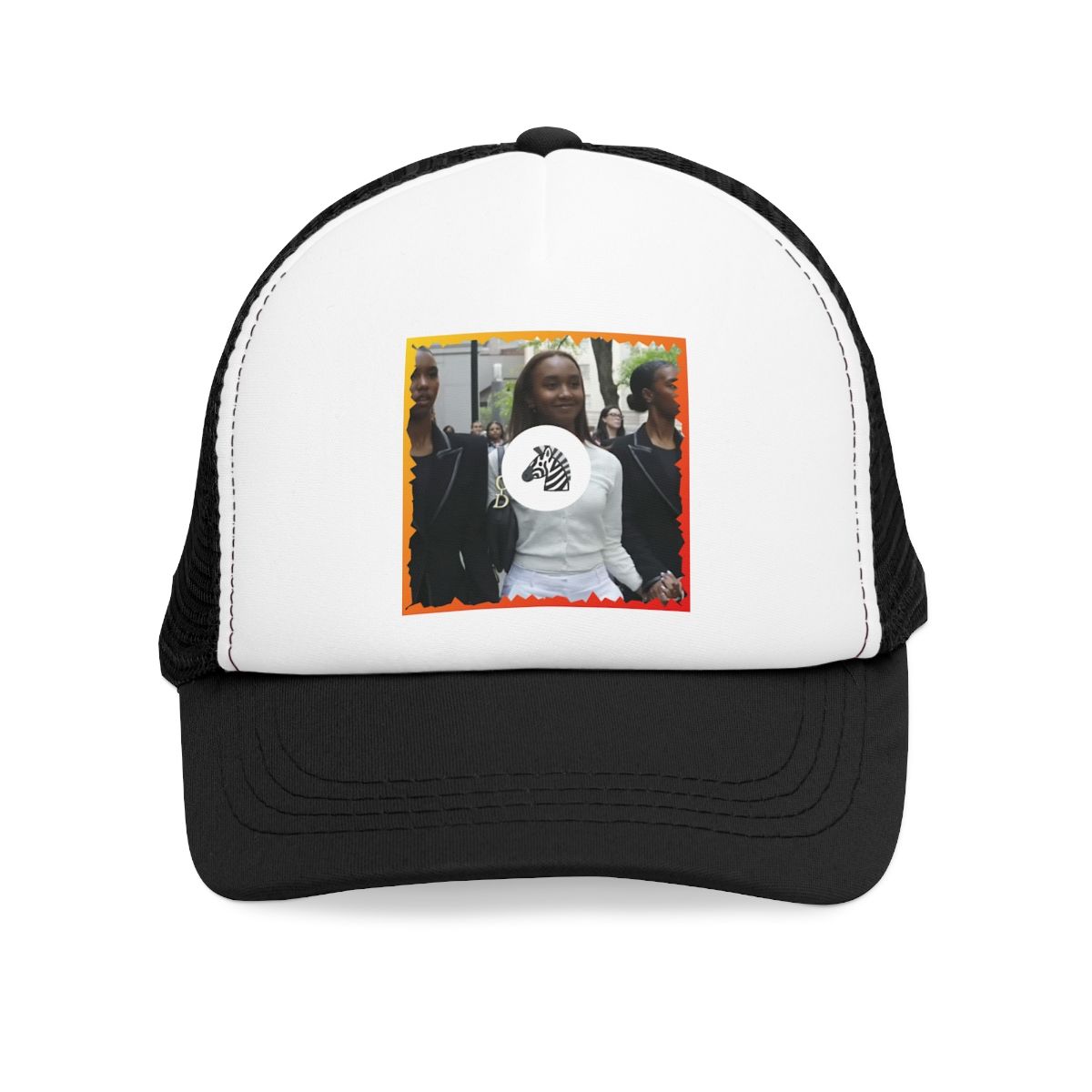 ( TRADE 3 ) Girl White Hat activewear w/1 color black OPTION 3