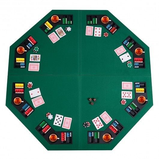 TABLE- 48 Inch 8 Players Octagon Fourfold Poker Table Top