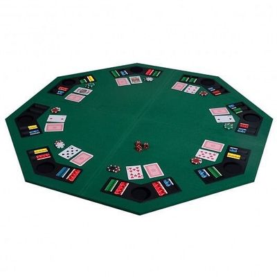 TABLE- 48 Inch 8 Players Octagon Fourfold Poker Table Top