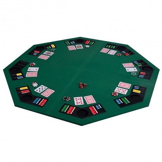TABLE- 48 Inch 8 Players Octagon Fourfold Poker Table Top