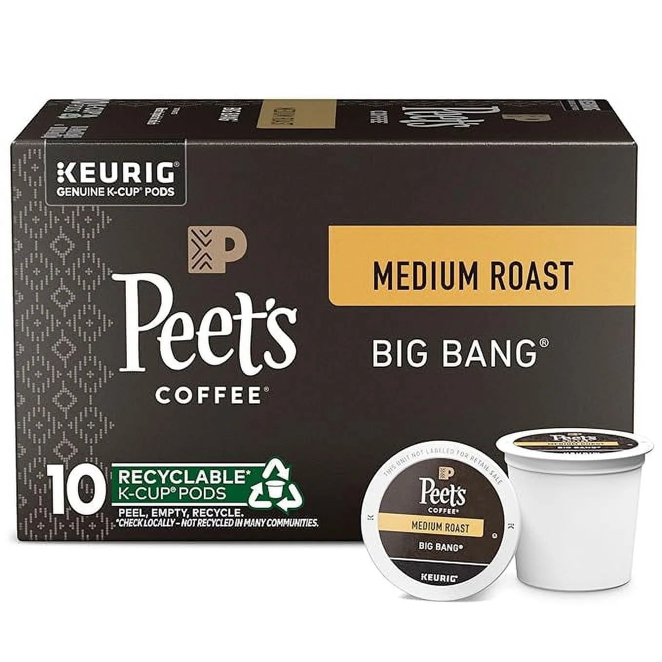 Peet&#39;s Coffee Big Bang Medium Roast K-Cup Pods, 10 ct.
