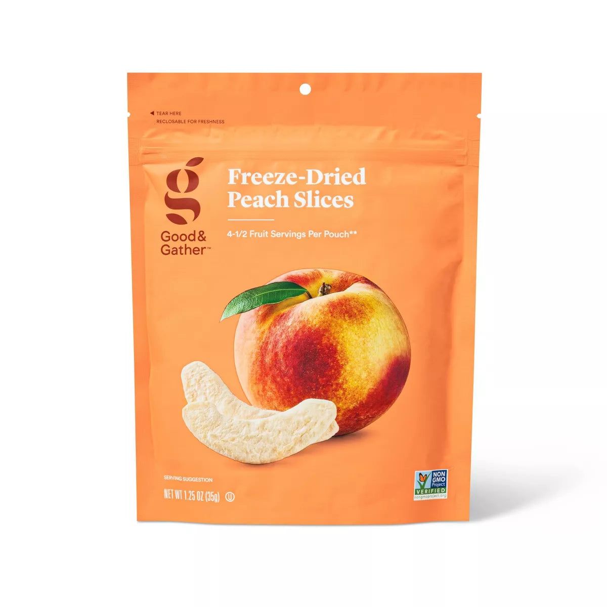 Good &amp; Gather Freeze Dried Peach Slices, 1.25oz.