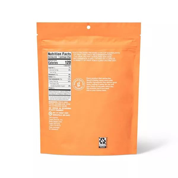 Good &amp; Gather Freeze Dried Peach Slices, 1.25oz.