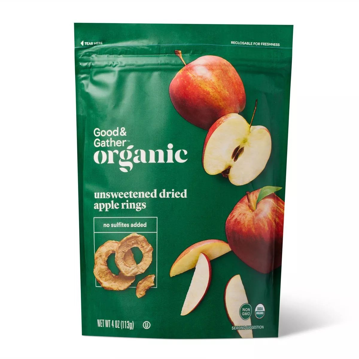 Good &amp; Gather Organic Dried Unsweetened Apple Rings Snacks, 4oz.