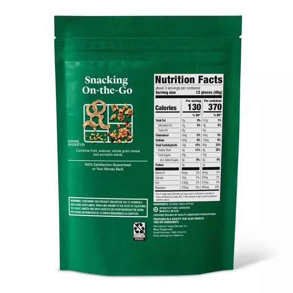 Good &amp; Gather Organic Dried Unsweetened Apple Rings Snacks, 4oz.