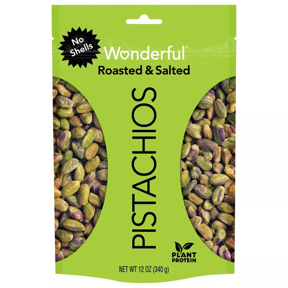 Wonderful Roasted &amp; Salted No Shells Pistachios, 12oz.