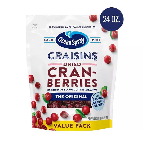 Ocean Spray Dried Cranberries Value Pack, 24oz.