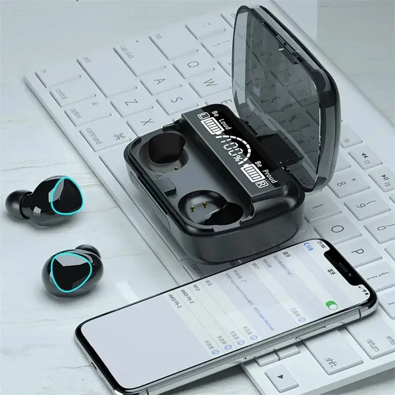 TWS M10 Wireless Bluetooth Headphones LED Display With Charging Box 9D