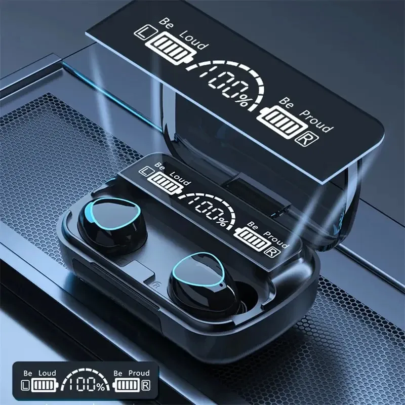 TWS M10 Wireless Bluetooth Headphones LED Display With Charging Box 9D
